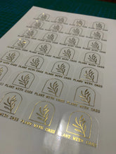 Load image into Gallery viewer, CUSTOM FOIL STICKERS | Wedding Favor Stickers | Logo Foil Custom Stickers | Custom Foiled Clear Stickers