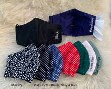 Load image into Gallery viewer, Black - Triple Layer Face Mask with Filter Pocket