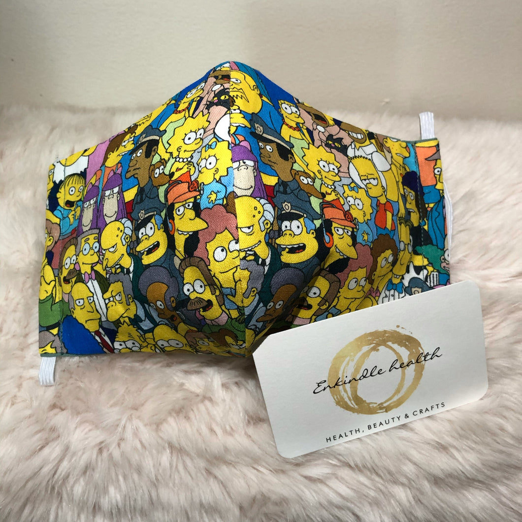 Simpsons - Triple Layer Face Mask with Filter Pocket